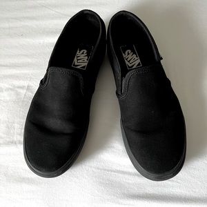 Womens size 8.5 Black Platform Vans Slip-Ons